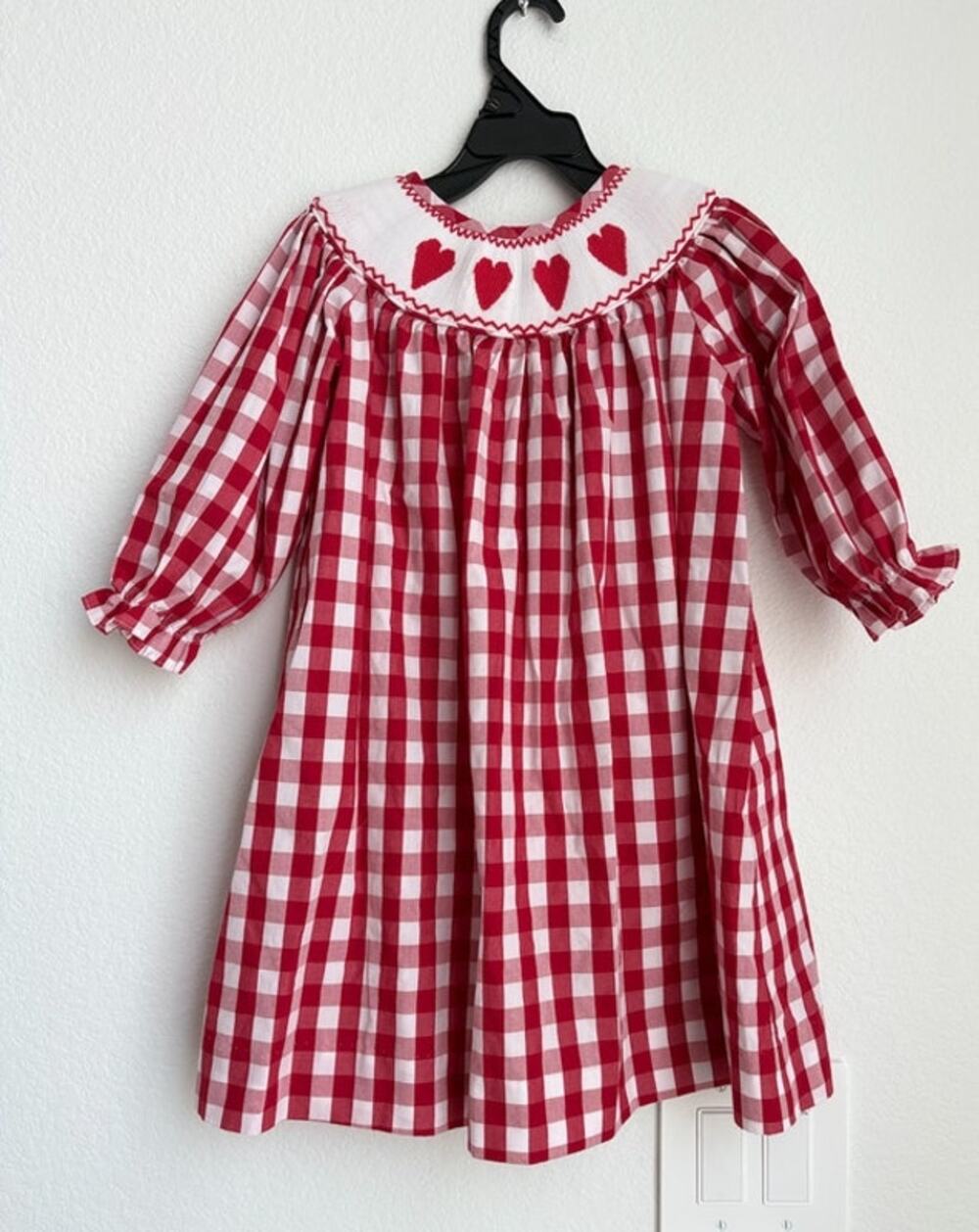 Toddler Girls Stitchy Fish Smocked Heart Dress Size 3T